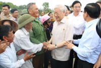 Hình ảnh tiêu biểu về Tổng Bí thư Nguyễn Phú Trọng với xây dựng nông thôn mới